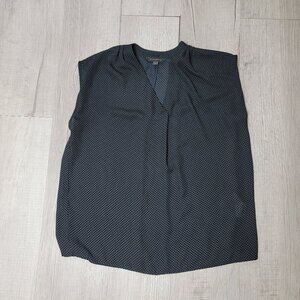 Banana Republic Navy Blue & White Polka Dot Women's Sleeveless Top | Size S